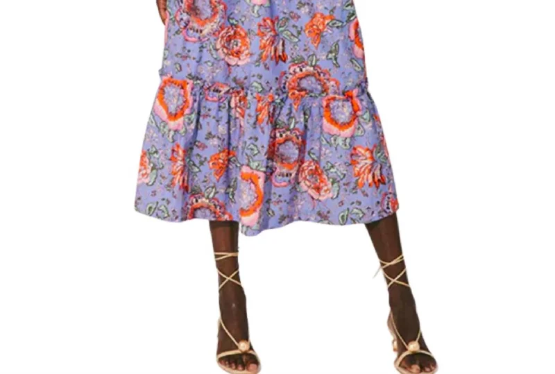 Henrietta Ankle Skirt In Manika Print