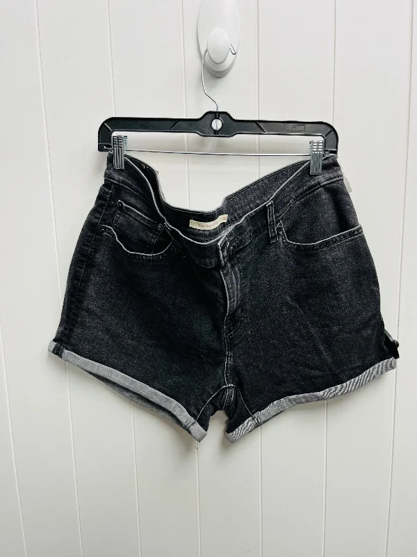 Shorts By Levis In Black Denim, Size: 16