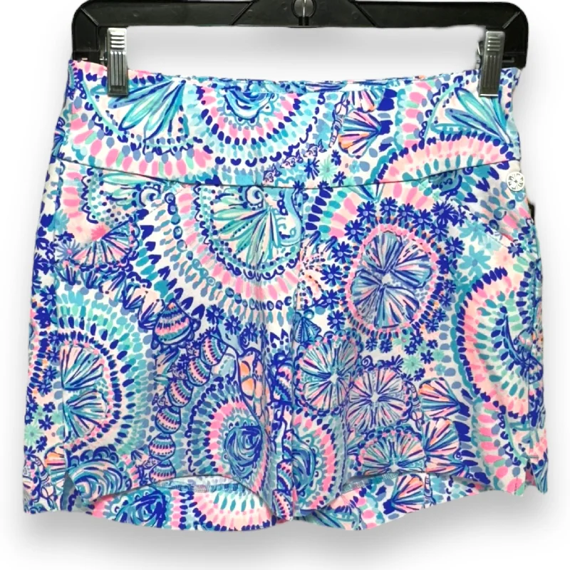 Nakia Shorts UPF 50+ Designer By Lilly Pulitzer In Blue Grotto Commotion In The Ocean, Size: 2