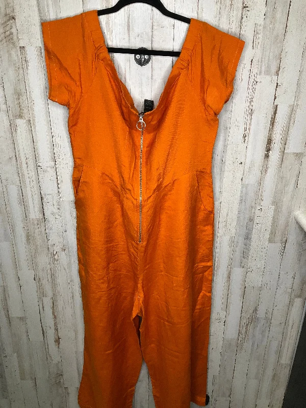 Jumpsuit By Ashley Stewart In Orange, Size: 14