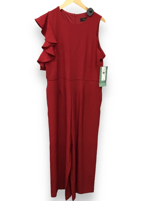 Jumpsuit By Clothes Mentor In Red, Size: 16