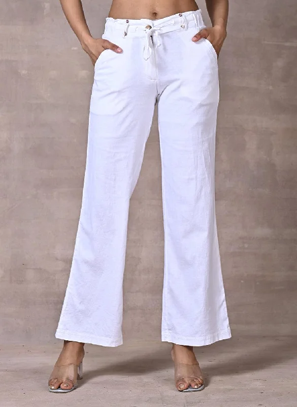 White Linen Pant