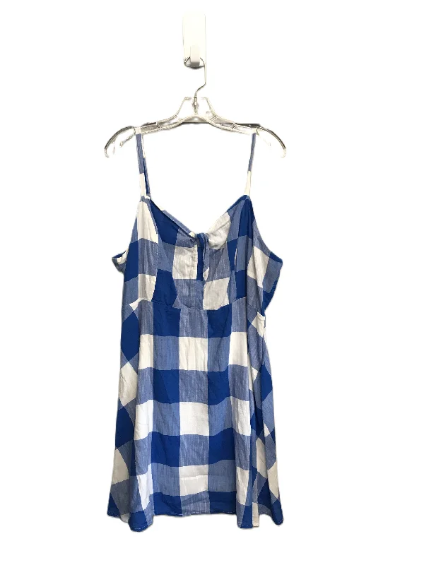 Plaid Pattern Dress Casual Short By Old Navy, Size: 1x