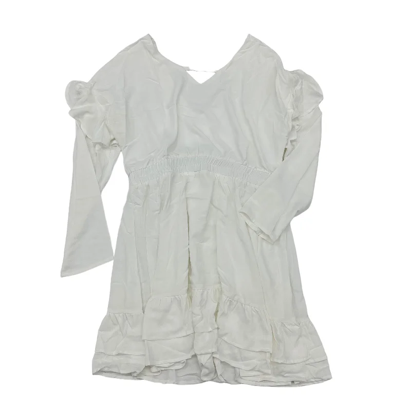 WHITE DRESS CASUAL SHORT by CLOTHES MENTOR Size:XL