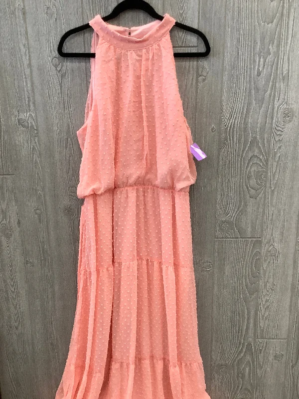 Dress Casual Maxi By Clothes Mentor In Pink, Size: Xl